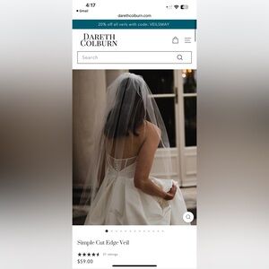 Dareth Colburn Simple Edge Cut Veil